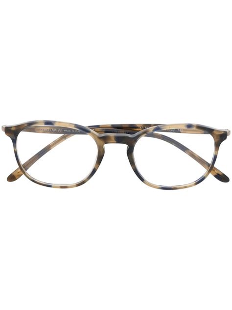 Giorgio Armani round-frame Optical Glasses | Brown | FARFETCH AO