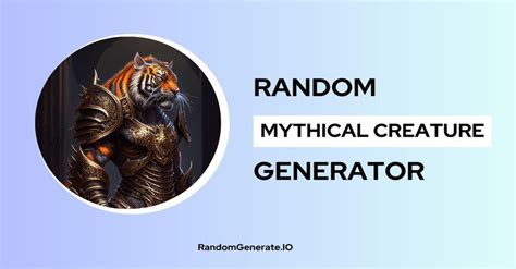 Random Mythical Creature Generator