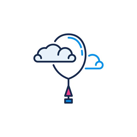 Weather Balloon vector Radiosonde concept colored icon 20413699 Vector ...