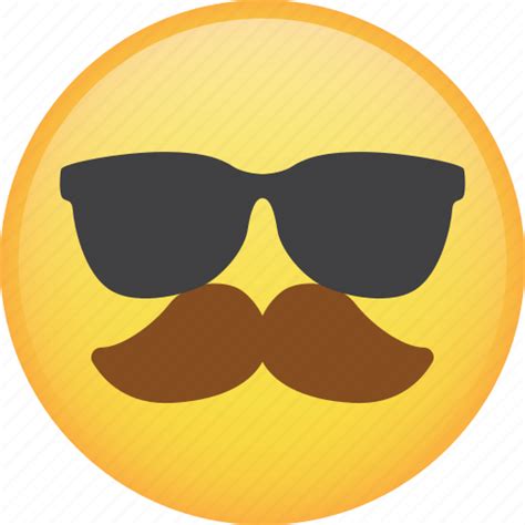 Emoji, emoticon, glasses, mustache, smiley, sunglasses icon - Download on Iconfinder