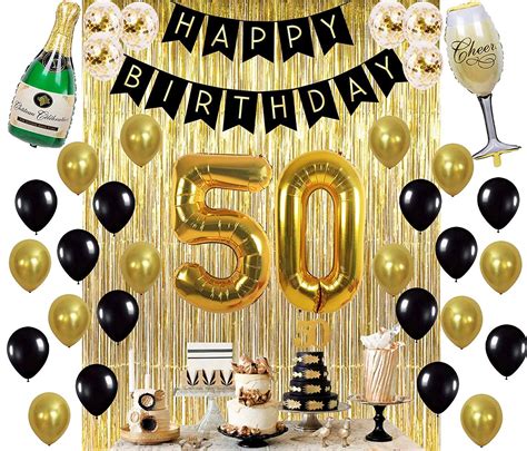 50th Birthday Decorations Party Supplies Gold Kit 50th - Etsy