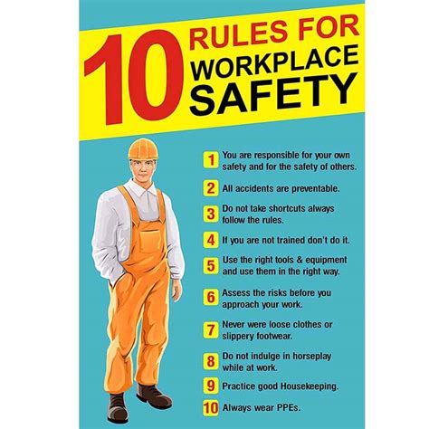 Buy Signageshop Sp-243654 10 Rules For Workplace Safety Online at desertcartKenya