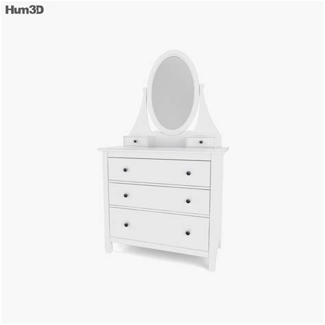 IKEA HEMNES Dresser & mirror 3D model - Furniture on Hum3D