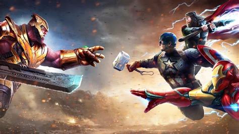 Thanos vs. Iron Man, Captain America, Thor, Avengers Endgame, 8K, #3.18 Wallpaper