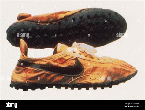 Early example of Nike athletic shoes, with Bill Bowerman's "waffle" sole design Stock Photo - Alamy