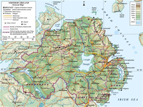 Mapa de irlanda del norte - Un mapa de irlanda del norte (el Norte de ...