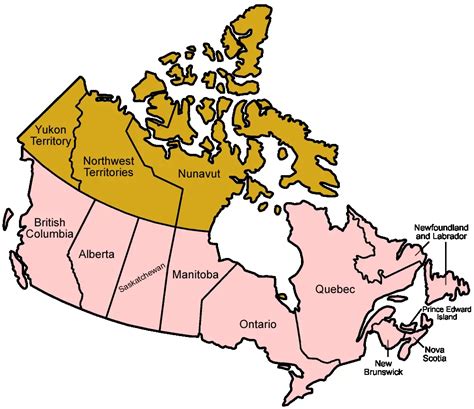 Canada Provinces English - MapSof.net