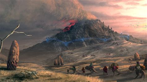 TES 3: Morrowind art, wallpaper | Landscape wallpaper, Fantasy landscape, Fantasy art landscapes