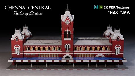 ArtStation - Chennai Central Railway Station - 3D Model | Game Assets