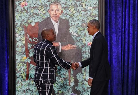 Obama portraits unveiled at Smithsonian National Portrait Gallery ...