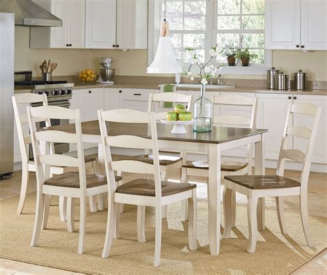 Highland White 7 Piece Dining Room Set, 16522, Standard Furniture