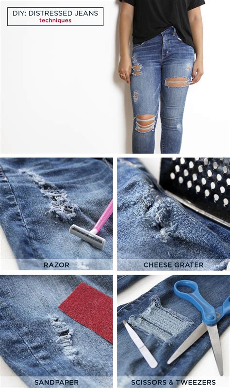 DIY: Distressed T-Shirt and Jeans - #AEJeans