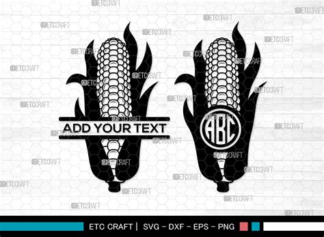 Corn SVG Monogram, Corn Silhouette Graphic by Pixel Elites · Creative ...