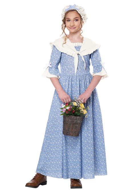 Colonial Village Girl Historical colonial settler thanksgiving ...