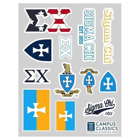 Sigma chi classic sticker sheet – Artofit