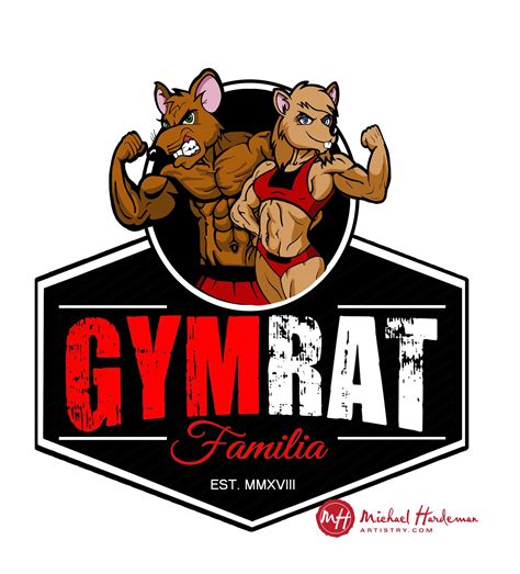 Gym Rat Exercise Brand Logo Design | Branding design logo, Logo design, Gym rat