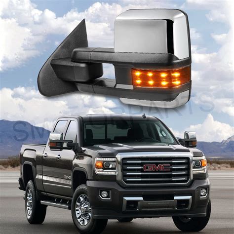 Pair Power Heated Fold LED Tow Mirrors For 14-18 Chevy Silverado GMC Sierra 1500 | eBay