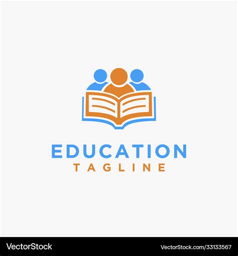 Abstract book and group study logo icon template Vector Image