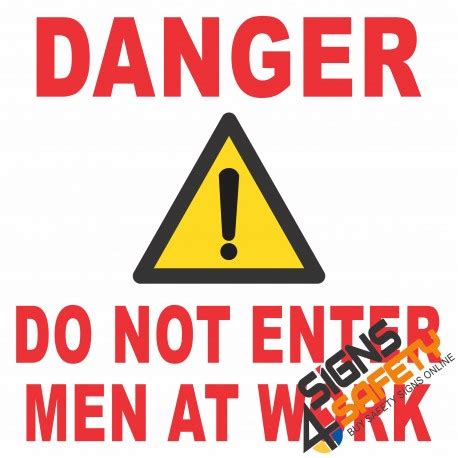 Nosa / SABS (C12) Danger Men At Work Sign