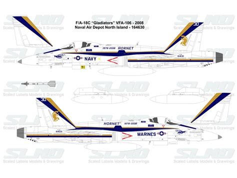 F/A-18C "Gladiators" VFA-106 - 2008, Naval Air Depot, North Island ...