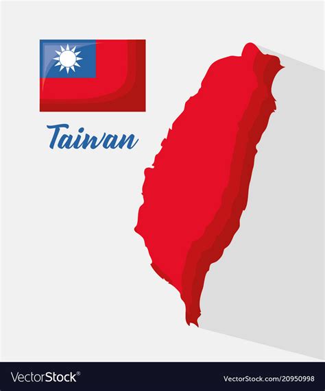 Taiwan map icon Royalty Free Vector Image - VectorStock