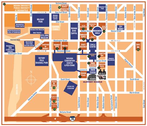 Downtown Indianapolis Map - Downtown Indianapolis IN USA • mappery