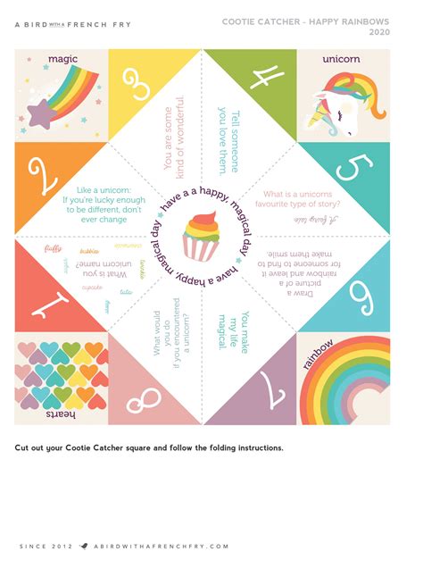 Printable Cootie Catcher Template