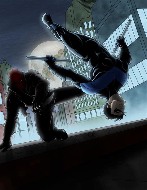 Red Hood vs Nightwing by jwientjes on DeviantArt