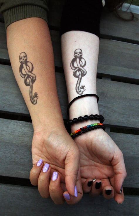 These Dark Mark tattoos. | Dark mark tattoos, Harry potter tattoos ...