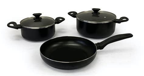 Miss C Non-Stick Induction Matte Black Cookware Set 5 Pieces | Shop ...