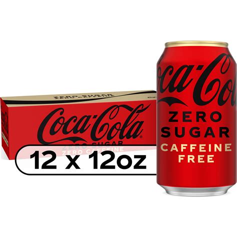 Coca-Cola Zero Sugar, Caffeine Free Soda Pop, 12 fl oz, 12 Pack Cans ...