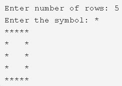 Hollow Square Pattern Program in C | C Programs