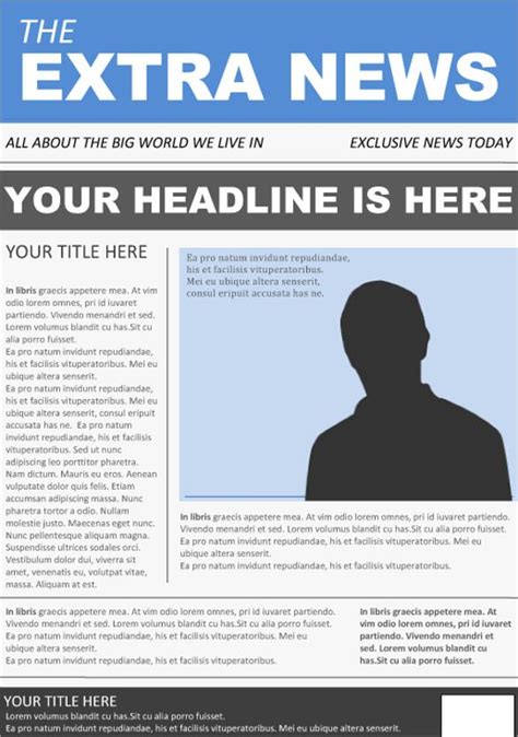 9+ Newspaper Front Page Template - Free ... School Newspaper, Newspaper Front Pages, Newsletter ...