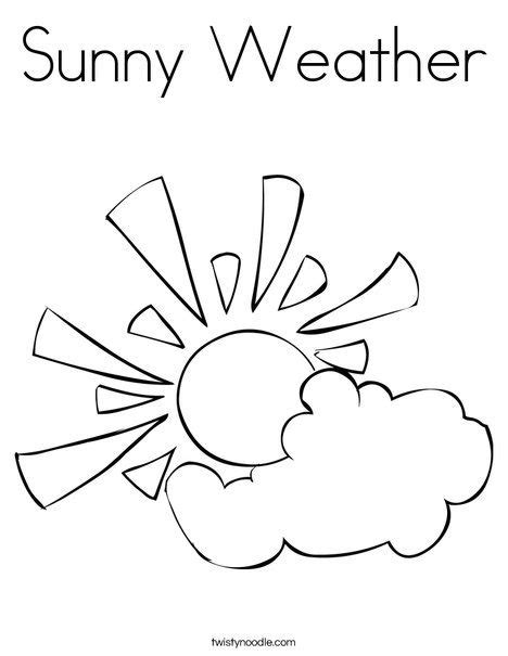 Sunny Weather Coloring Pages - Coloring Easy for Kids