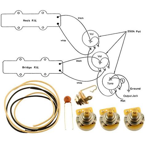 Allparts EP-4129-000 Wiring Kit for Jazz Bass | Guitar Center