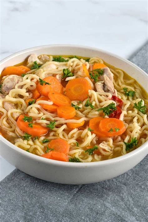 Spicy Chicken Noodle Soup - Hint of Healthy