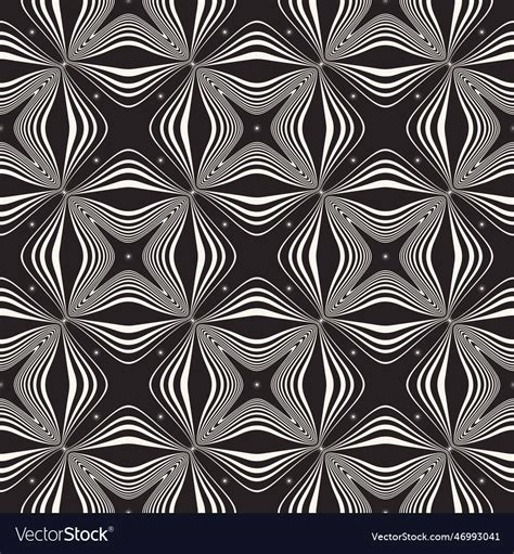 Monochrome optical illusion kaleidoscope pattern Vector Image