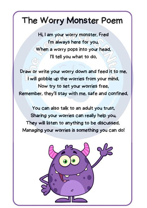 The Worry Monster Poem - Etsy