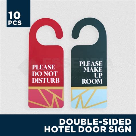 10 PCS Classic Hotel DOOR SIGNAGE Door Hang (DO NOT DISTURB SIGN - PLEASE MAKE UP ROOM SIGN ...