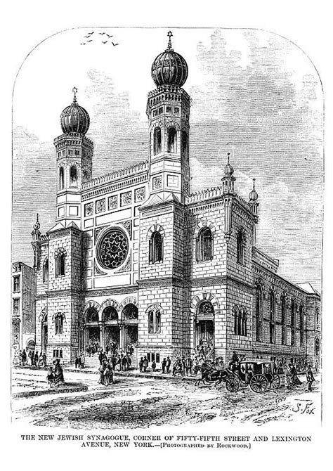 Print of NEW YORK: SYNAGOGUE, 1872. The Jewish synagogue on the corner ...