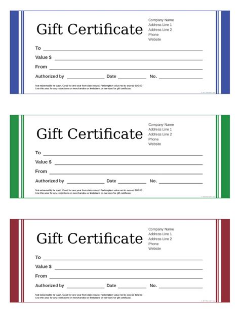 Fillable Gift Certificate Template Free | Free gift certificate template, Gift certificate ...