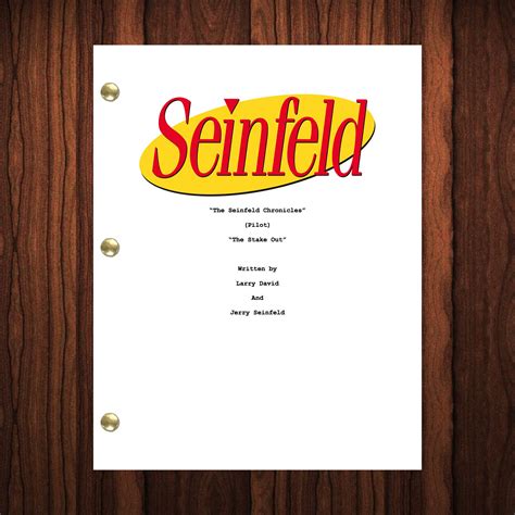 Seinfeld TV Show Script Pilot Episode Full Screenplay | Etsy