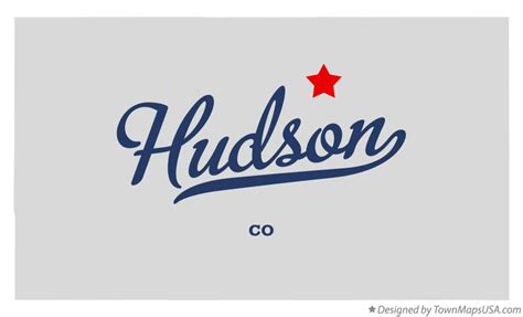 Map of Hudson, CO, Colorado