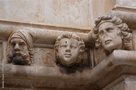 Sibenik cathedral / Famous faces on the side protal of Sibenik ...