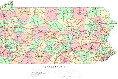 County Map In Pennsylvania