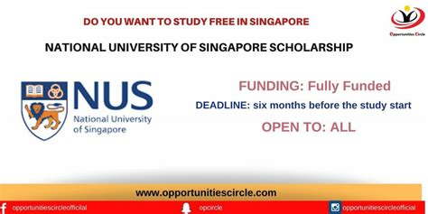 National university of Singapore scholarship , 2020 Fully Funded ...