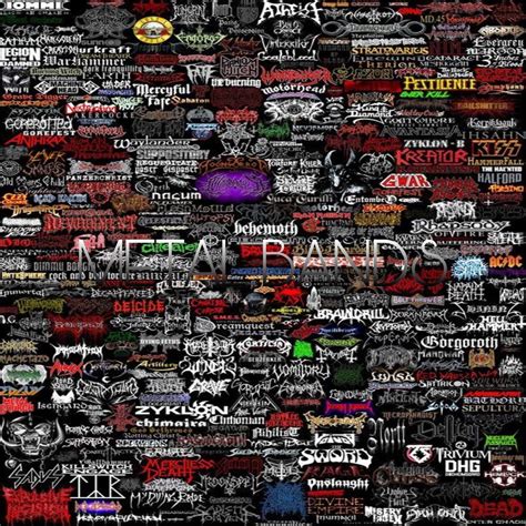 Metal bands logos fashion design art by descentspot redbubble – Artofit