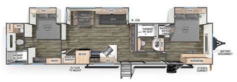 Forest River Timberwolf 39HBA Floor Plan Park Trailer