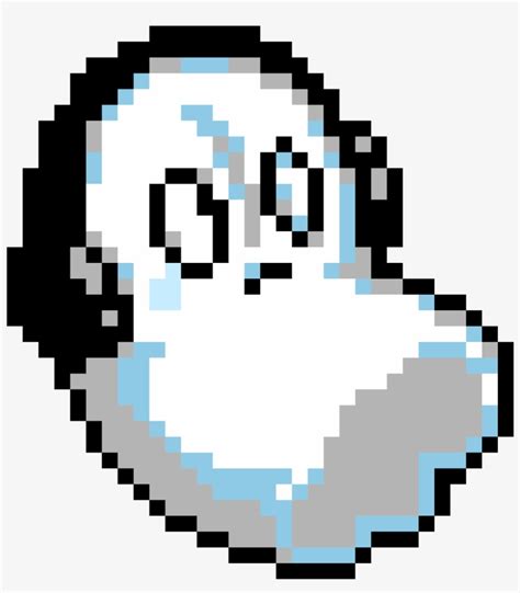 Detailed Napstablook - Undertale Minecraft Pixel Art Transparent PNG ...