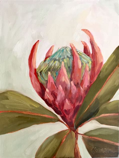 King Protea no. 2 | Painting, Original oil painting, Artist